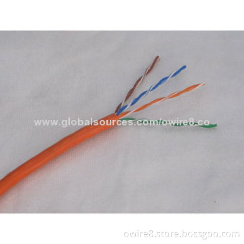 UL Compliant Cat5e UTP LAN Cable, 60 or 75°C Rated Temperature